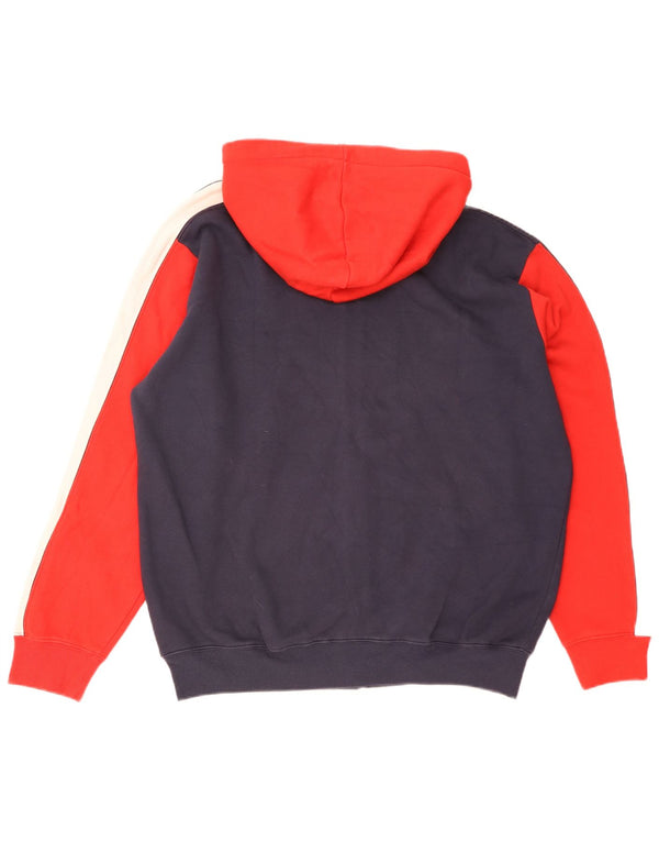 Kappa Mens Zip Hoodie Sweater 3XL Navy Blue Colourblock Cotton