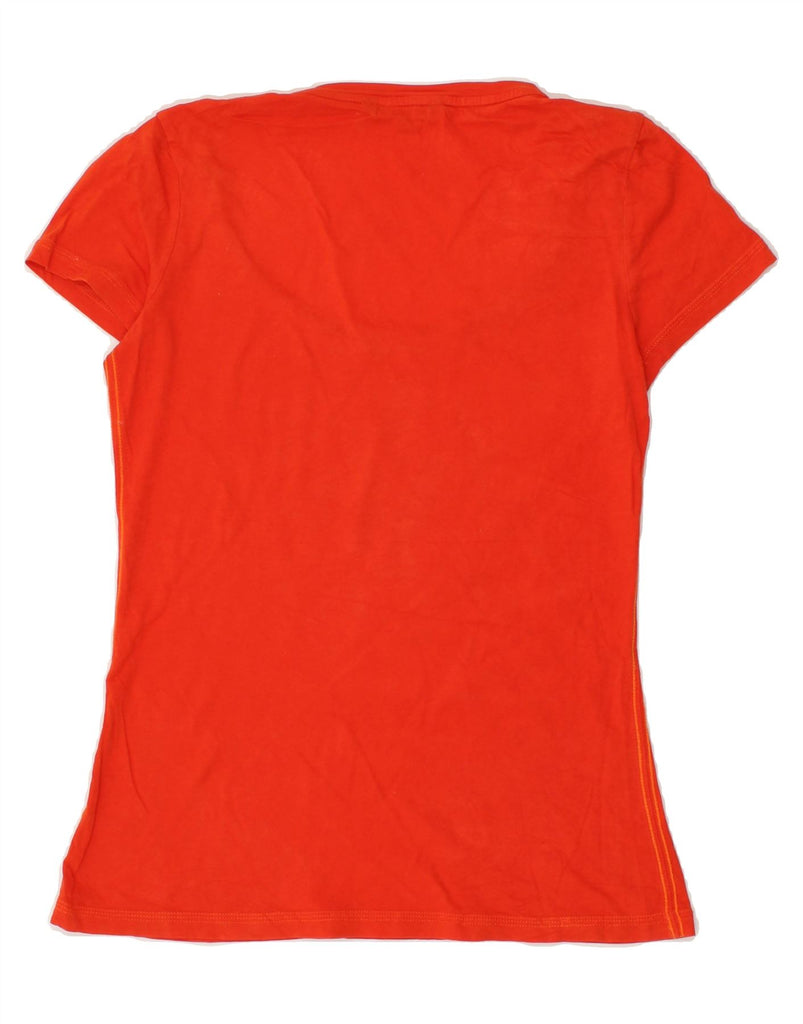 TOMMY HILFIGER Womens Graphic T-Shirt Top UK 10 Small Orange | Vintage Tommy Hilfiger | Thrift | Second-Hand Tommy Hilfiger | Used Clothing | Messina Hembry 