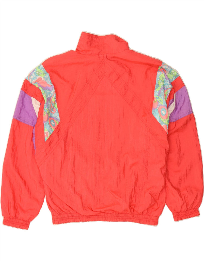 DIADORA Womens Oversized Graphic Tracksuit Top Jacket UK 14 Medium Pink Vintage Diadora and Second-Hand Diadora from Messina Hembry 