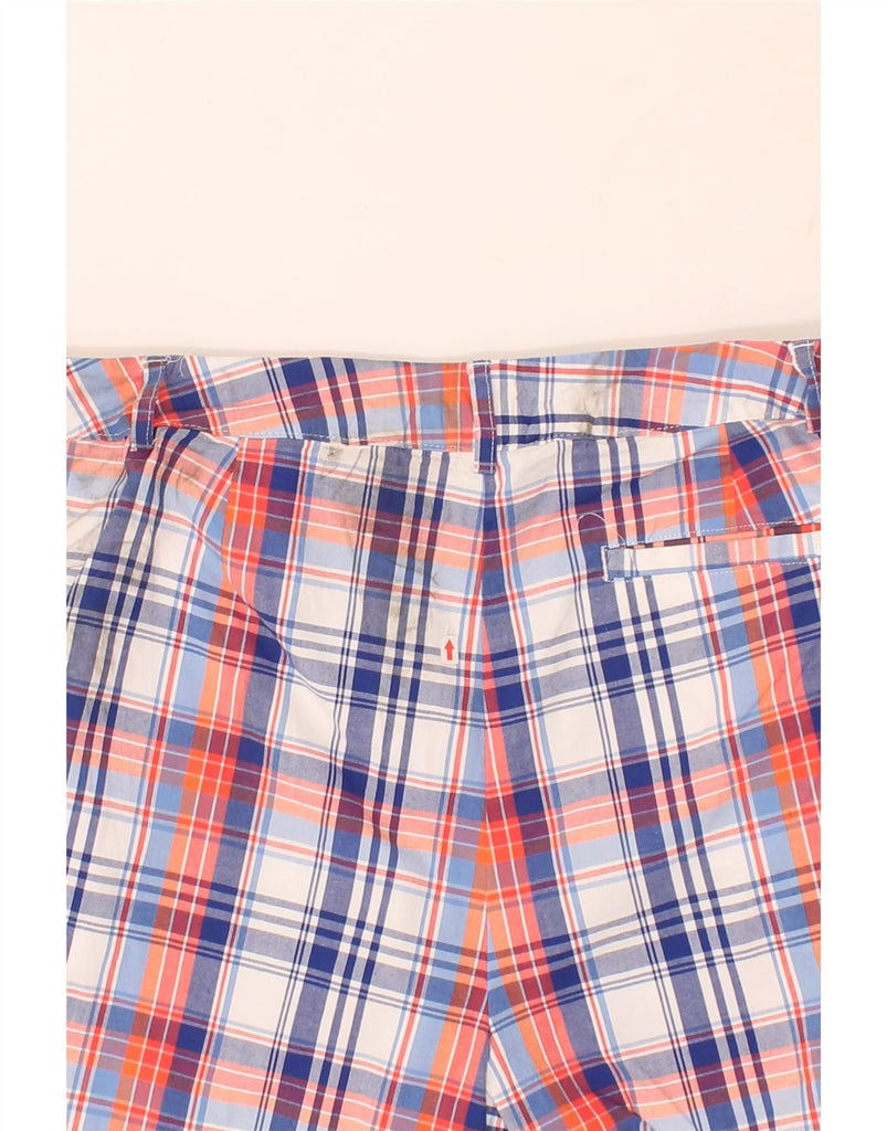 IZOD Womens Chino Shorts US 14 XL W38 Multicoloured Check Cotton | Vintage Izod | Thrift | Second-Hand Izod | Used Clothing | Messina Hembry 