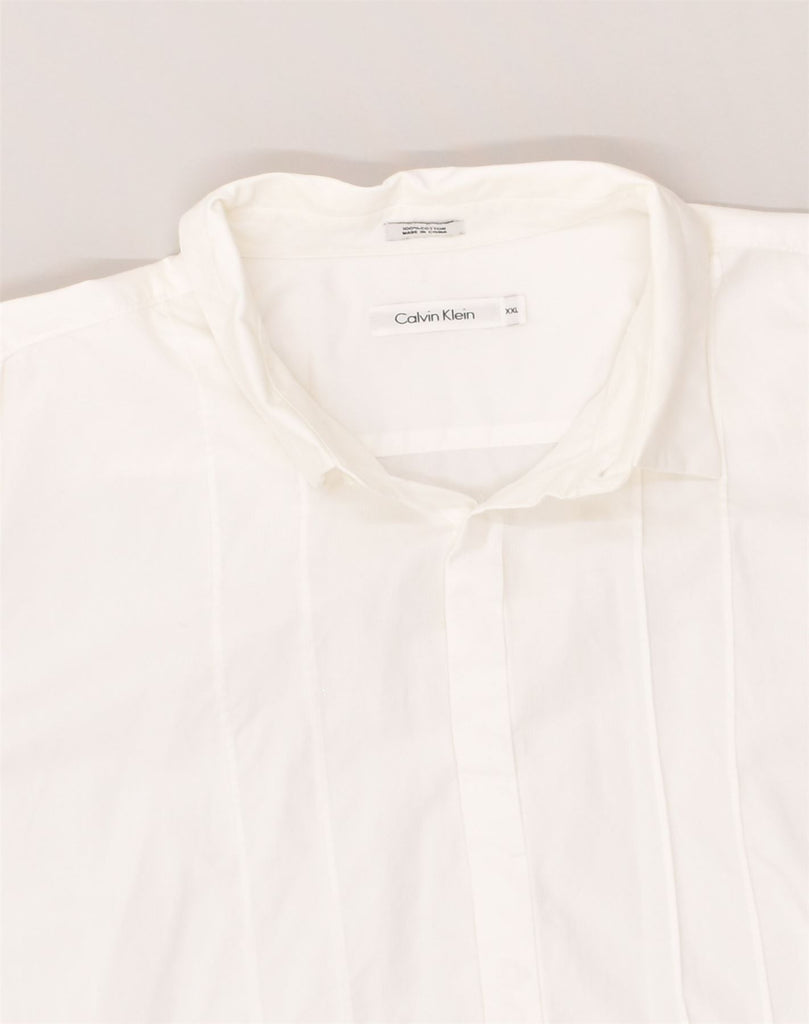 CALVIN KLEIN Mens Formal Shirt 2XL White Cotton | Vintage Calvin Klein | Thrift | Second-Hand Calvin Klein | Used Clothing | Messina Hembry 