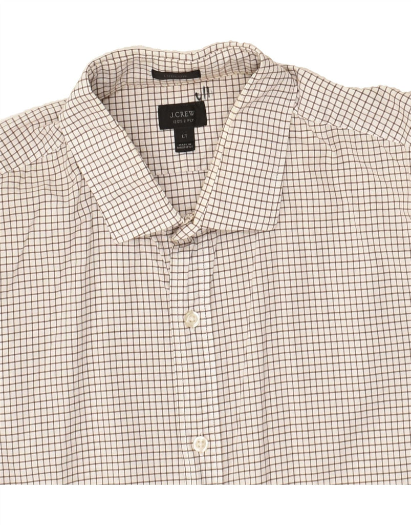 J. CREW Mens Ludlow Shirt Large Beige Check Cotton | Vintage J. Crew | Thrift | Second-Hand J. Crew | Used Clothing | Messina Hembry 