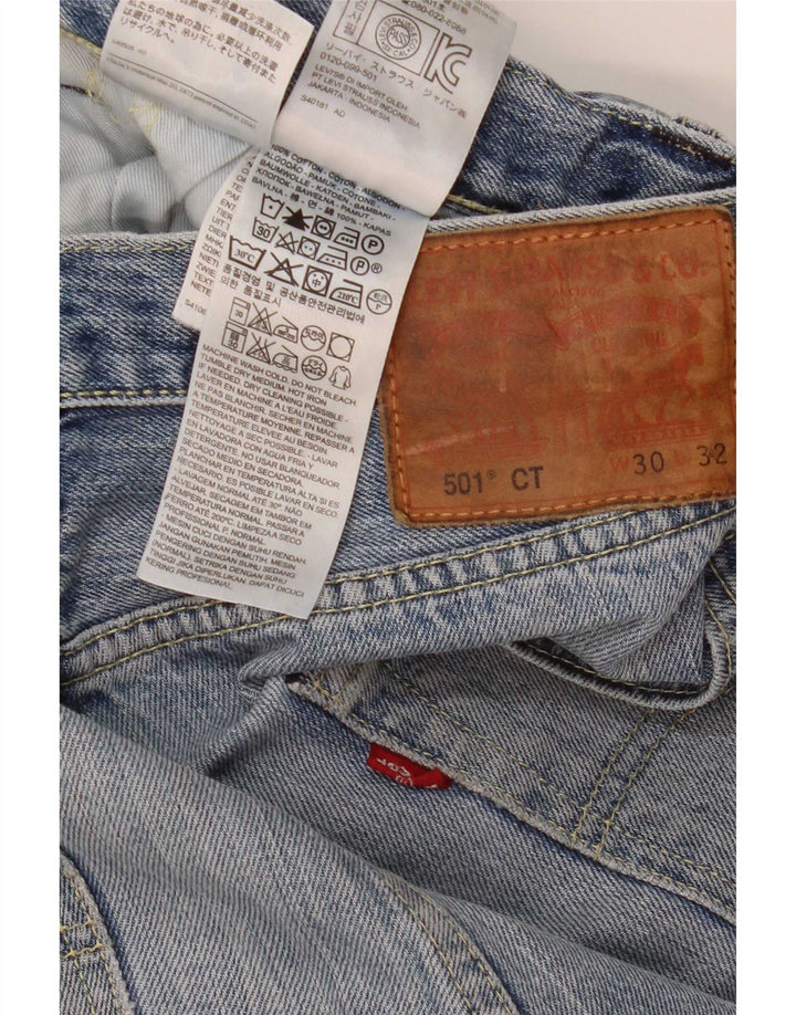 Levi's Mens 501 CT Straight Jeans W30 L32 Blue Cotton