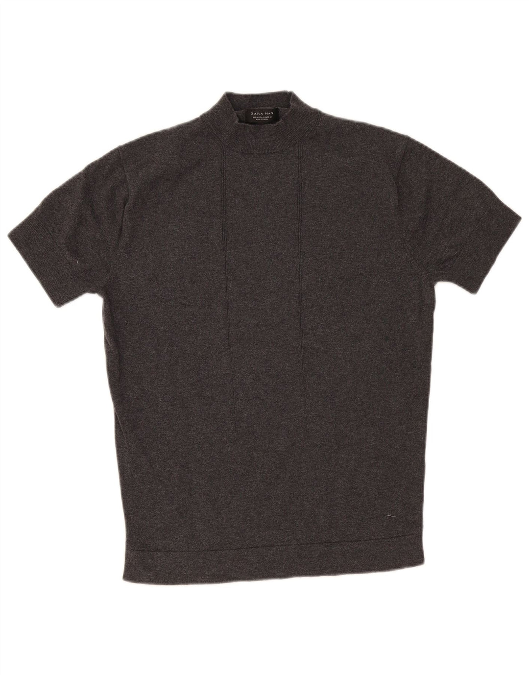 Zara Mens T-Shirt Top Large Grey