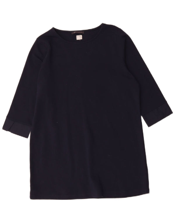 Marks & Spencer Womens 3/4 Sleeve Basic Dress UK 16 Large Navy Blue Classic