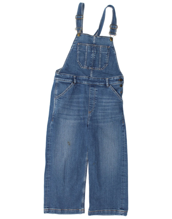 Fat Face Womens Dungarees Capri Jeans UK 12 Medium W32 L21 Blue Cotton