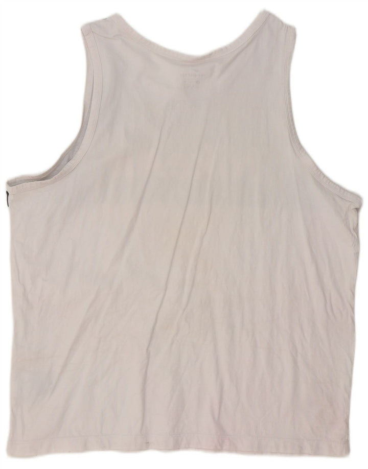 Nike Mens Graphic Vest Top 2XL White Colourblock Cotton