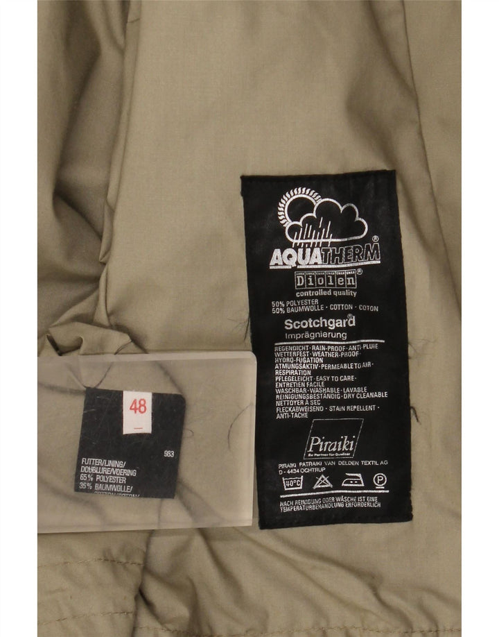 Diolen Womens Loose Fit Hooded Rain Jacket EU 48 2XL Khaki Polyester