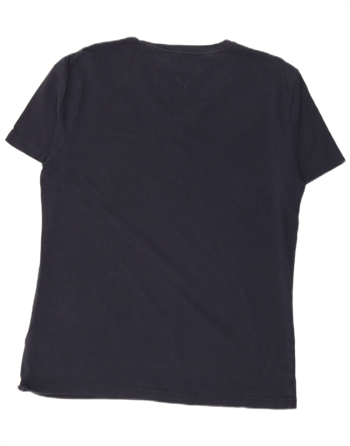 TOMMY HILFIGER Mens T-Shirt Top 2XL Navy Blue Cotton