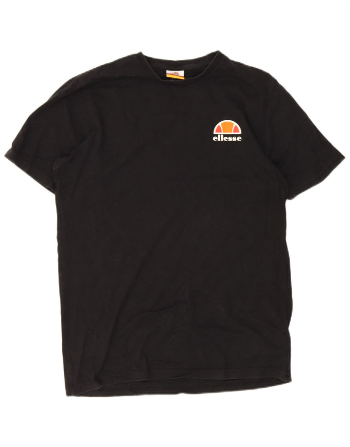 Ellesse Mens T-Shirt Top Medium Black Cotton