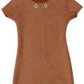 Vintage Girls Shift Dress 3-4 Years Brown Polyester