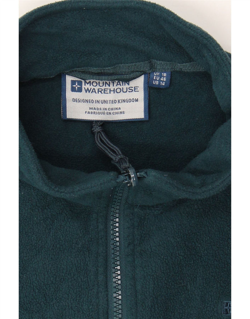 MOUNTAIN WAREHOUSE Womens Fleece Jacket UK 18 XL  Green Polyester Vintage Mountain Warehouse and Second-Hand Mountain Warehouse from Messina Hembry 