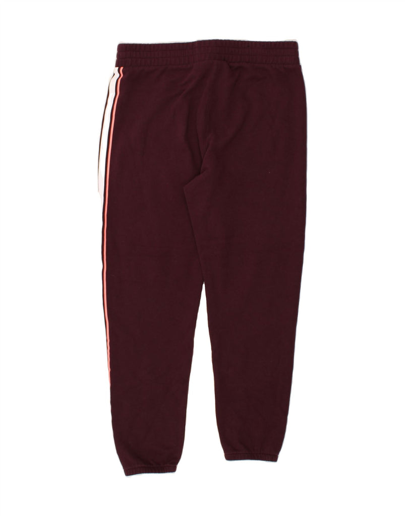 DKNY Womens Tracksuit Trousers Joggers UK 12 Large Burgundy Cotton | Vintage Dkny | Thrift | Second-Hand Dkny | Used Clothing | Messina Hembry 