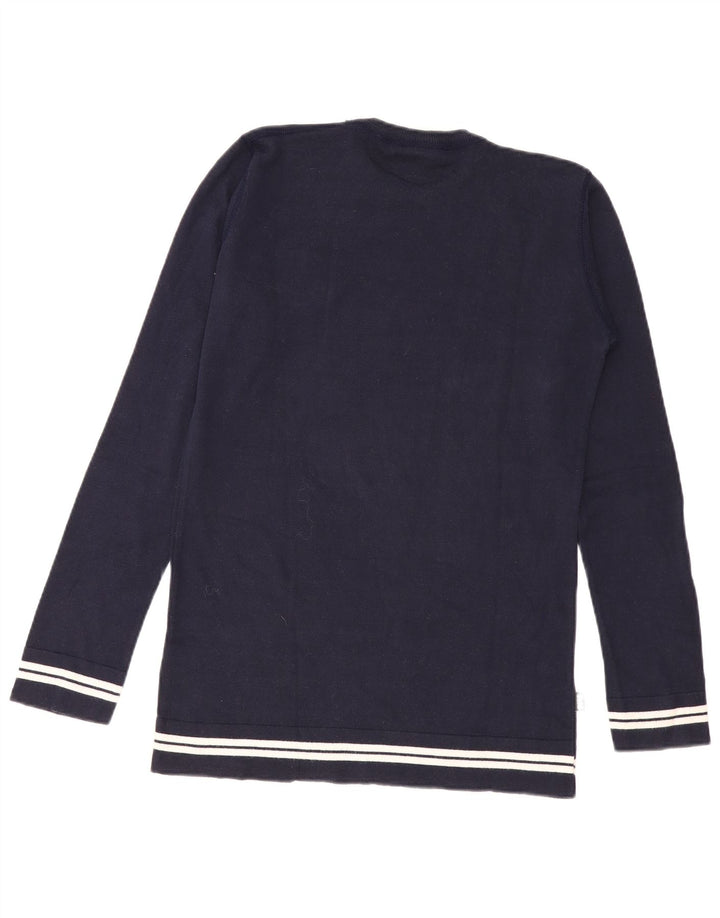 Franklin Marshall Mens Sweatshirt Jumper Medium Navy Blue Cotton