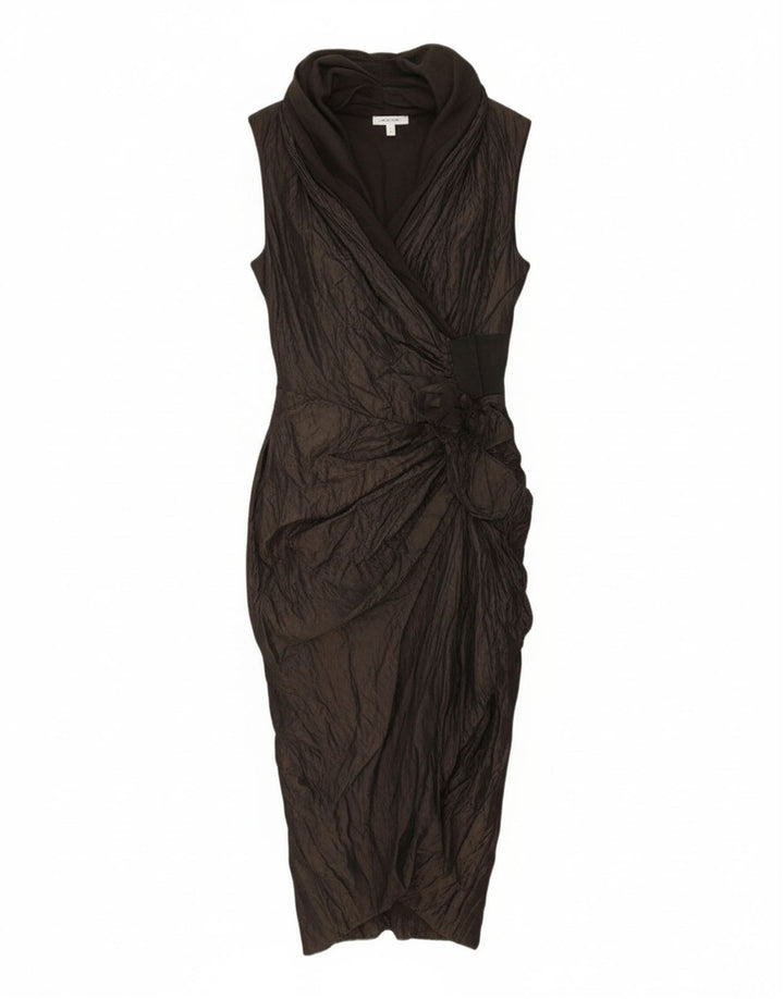 ALL SAINTS Womens Sleeveless Wrap Dress UK 10 Small Black