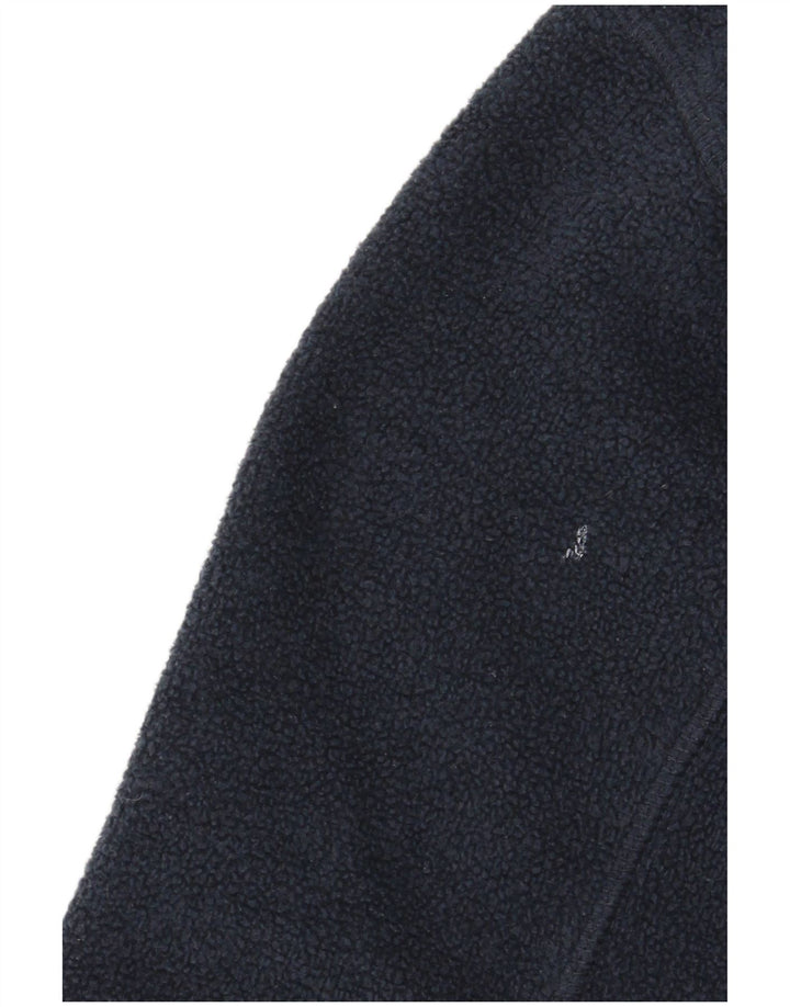 Fat Face Boys Zip Neck Fleece Jumper 10-11 Years Navy Blue Polyester