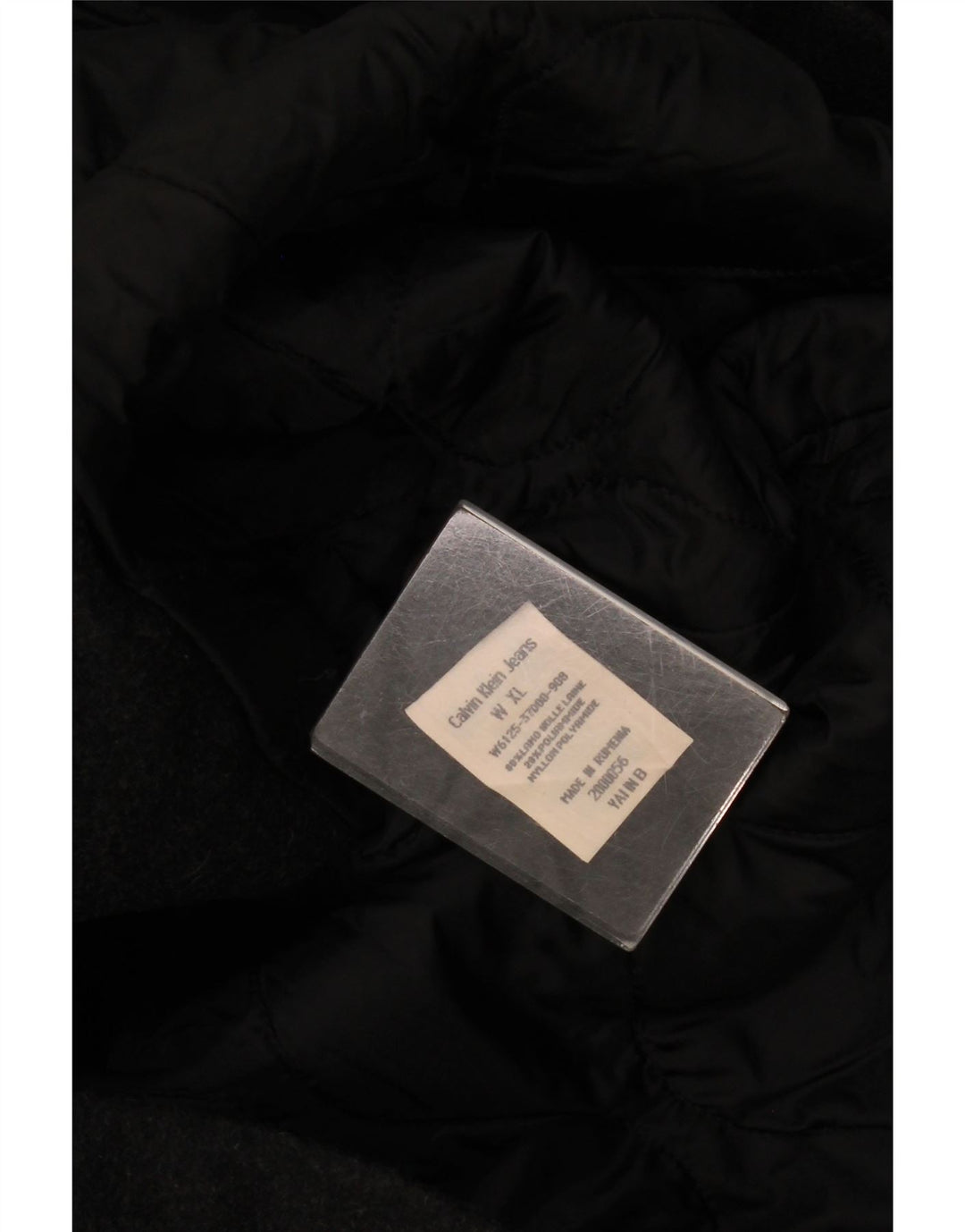 Calvin Klein Jeans Womens Double Breasted Coat UK 18 XL Grey Wool
