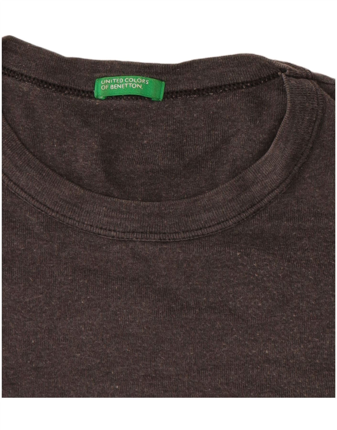 Benetton Womens Graphic T-Shirt Top UK 16 Large Grey