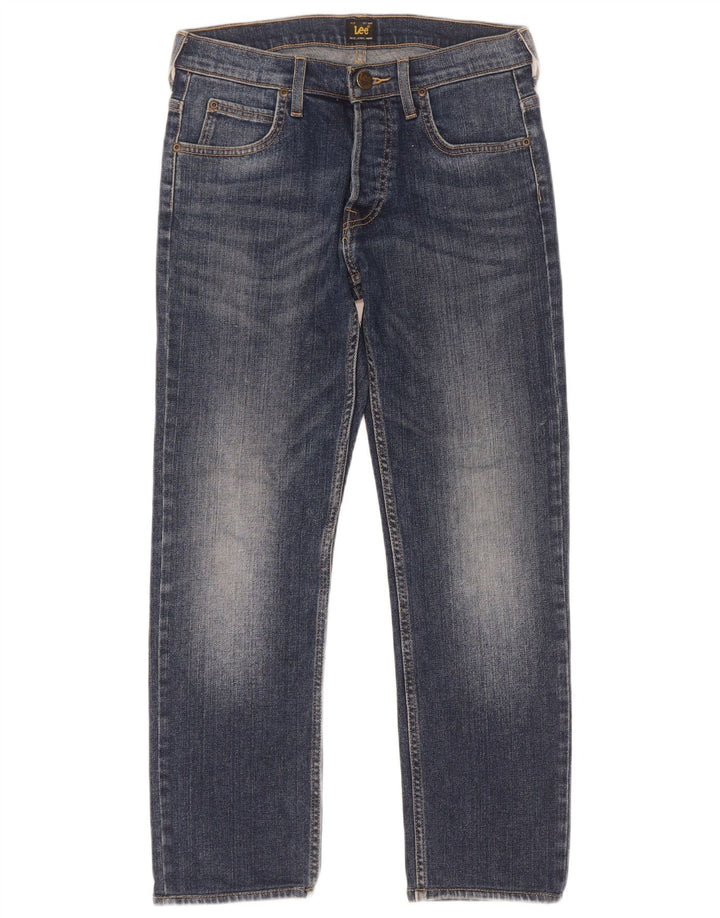 Lee Womens Powell Straight Jeans W28 L32 Navy Blue Cotton