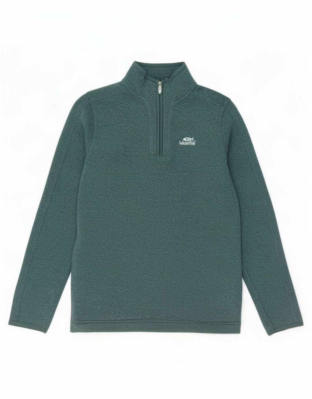 Weird Fish Mens Zip Neck Sweatshirt Jumper Medium Green Polyester