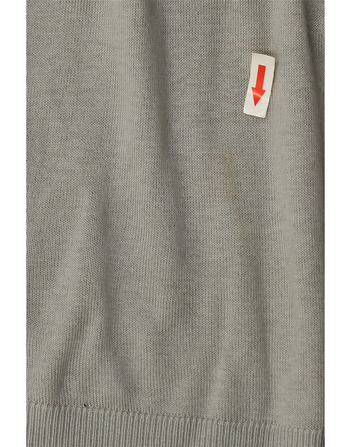 Zara Womens Oversized Polo Neck Jumper Sweater UK 10 Small Grey Nylon