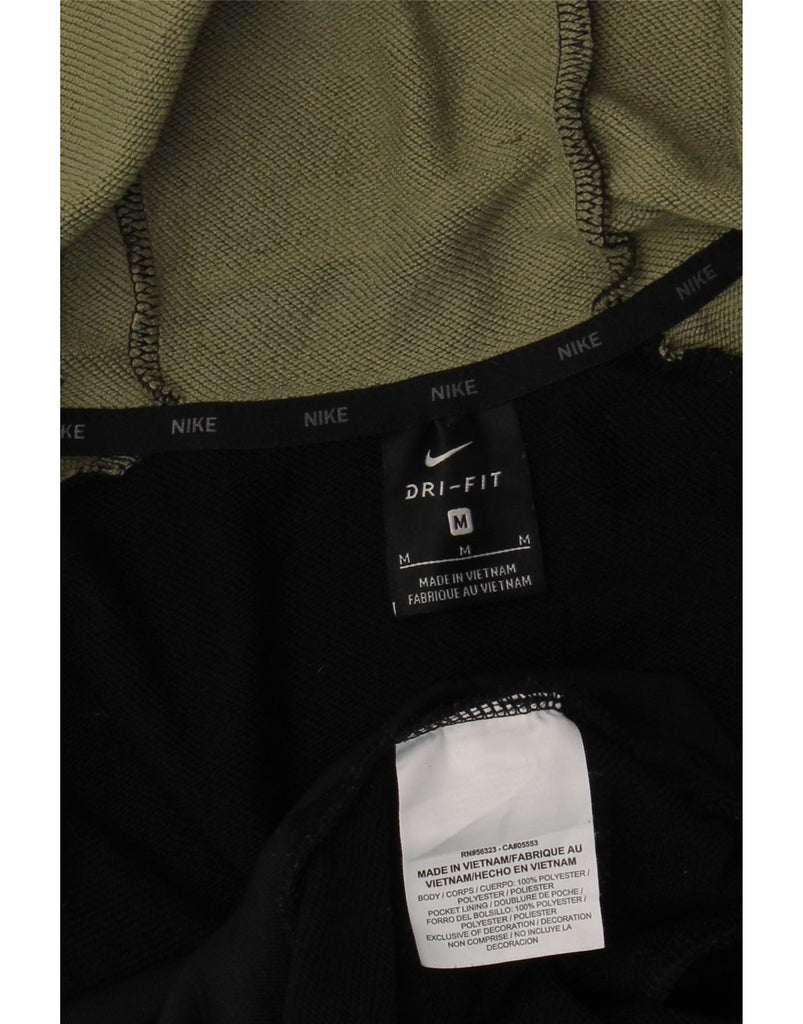 NIKE Mens Dri Fit Zip Hoodie Sweater Medium Black Camouflage Polyester Vintage Nike and Second-Hand Nike from Messina Hembry 