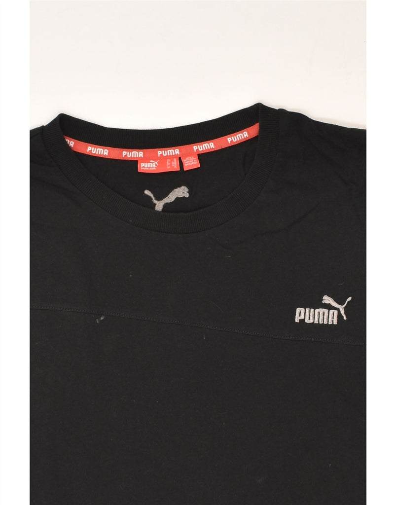 PUMA Mens T-Shirt Top XL Black Cotton | Vintage Puma | Thrift | Second-Hand Puma | Used Clothing | Messina Hembry 