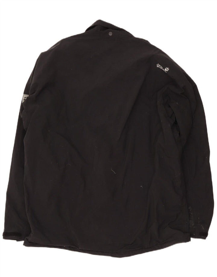 Jack Wolfskin Mens Windbreaker Jacket UK 50 3XL Black Polyamide