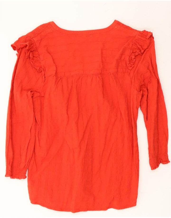 FAT FACE Womens 3/4 Sleeve Shirt Blouse UK 16 Large Red Vintage Fat Face and Second-Hand Fat Face from Messina Hembry 