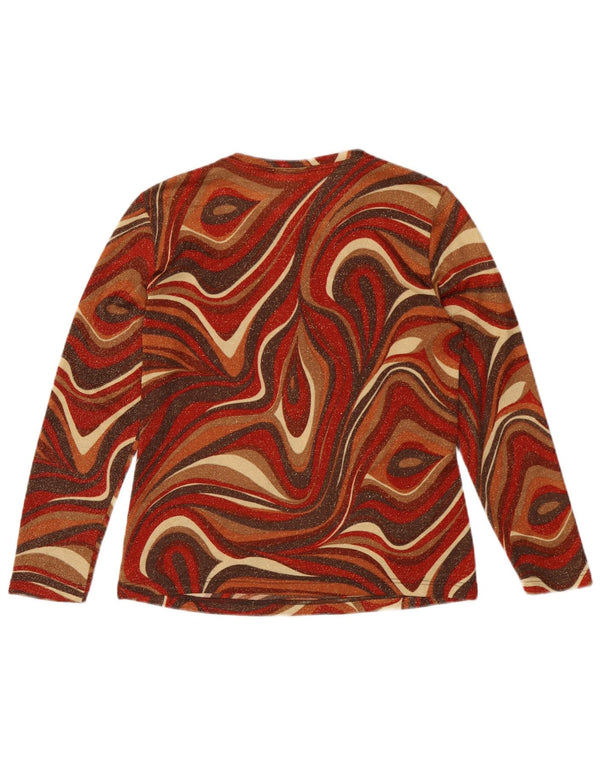 Nienhaus Womens Top Long Sleeve UK 14 Medium Multicoloured Geometric
