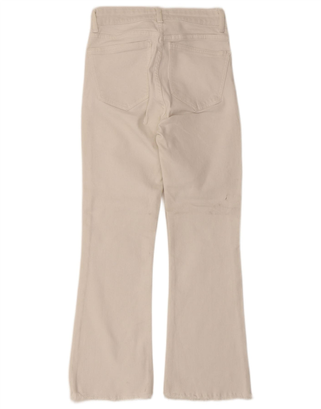 Zara Womens Flared Jeans EU 36 XS W26 L25 White Cotton