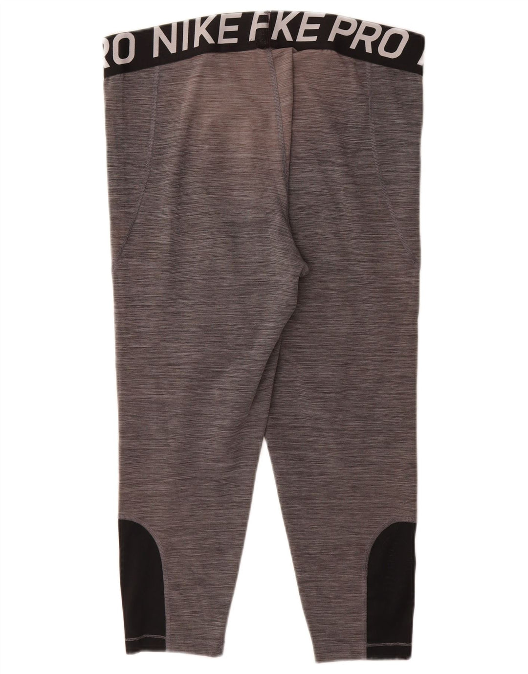 NIKE Womens Dri Fit Graphic Capri Leggings UK 20 2XL  Grey Colourblock