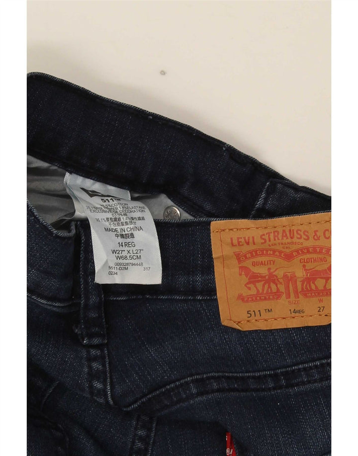Levi's Boys 511 Slim Jeans 13-14 Years W27 L27 Blue Cotton
