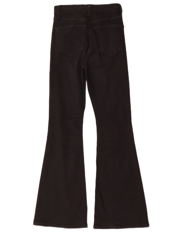 Topshop Womens Jamie Flared Jeans W26 L30 Black Cotton