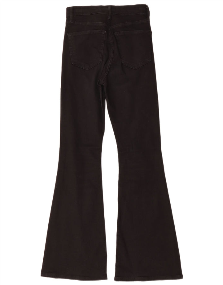 Topshop Womens Jamie Flared Jeans W26 L30 Black Cotton
