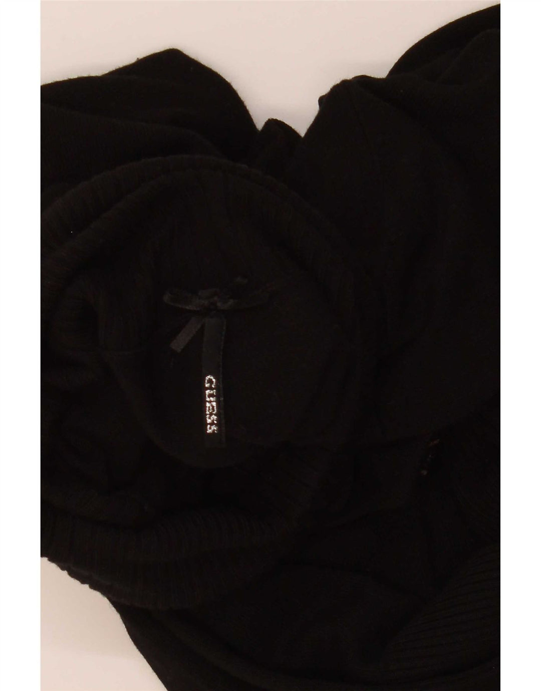 Guess Womens Graphic Roll Neck Jumper Sweater UK 12 Medium Black