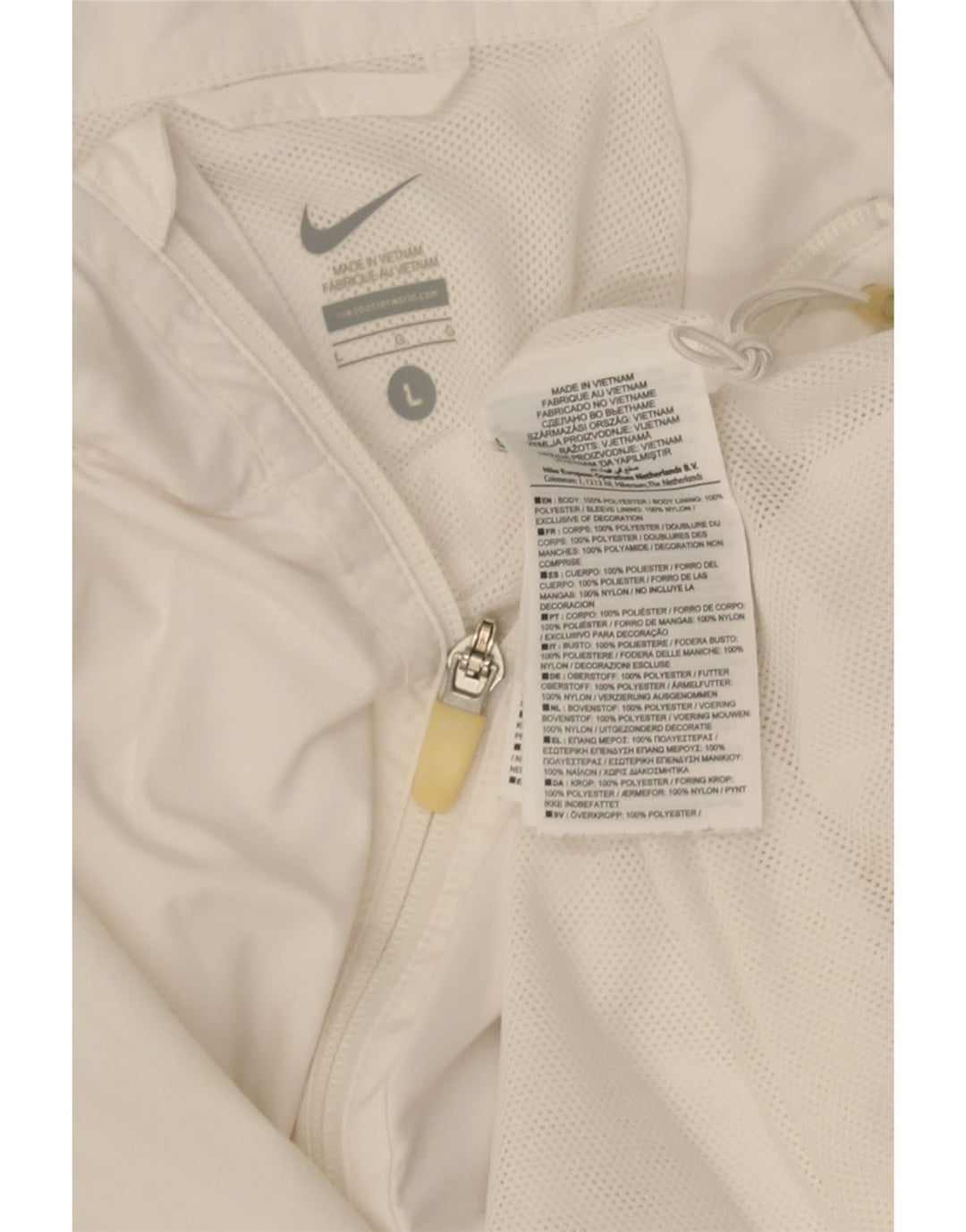 Nike Mens Tracksuit Top Jacket Large White Polyester
