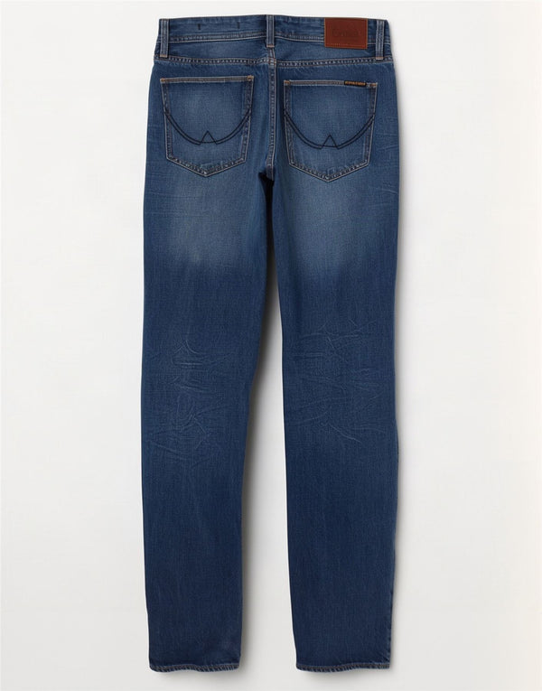 Superdry Mens Copperfill Distressed Loose Jeans W32 L32 Blue Cotton
