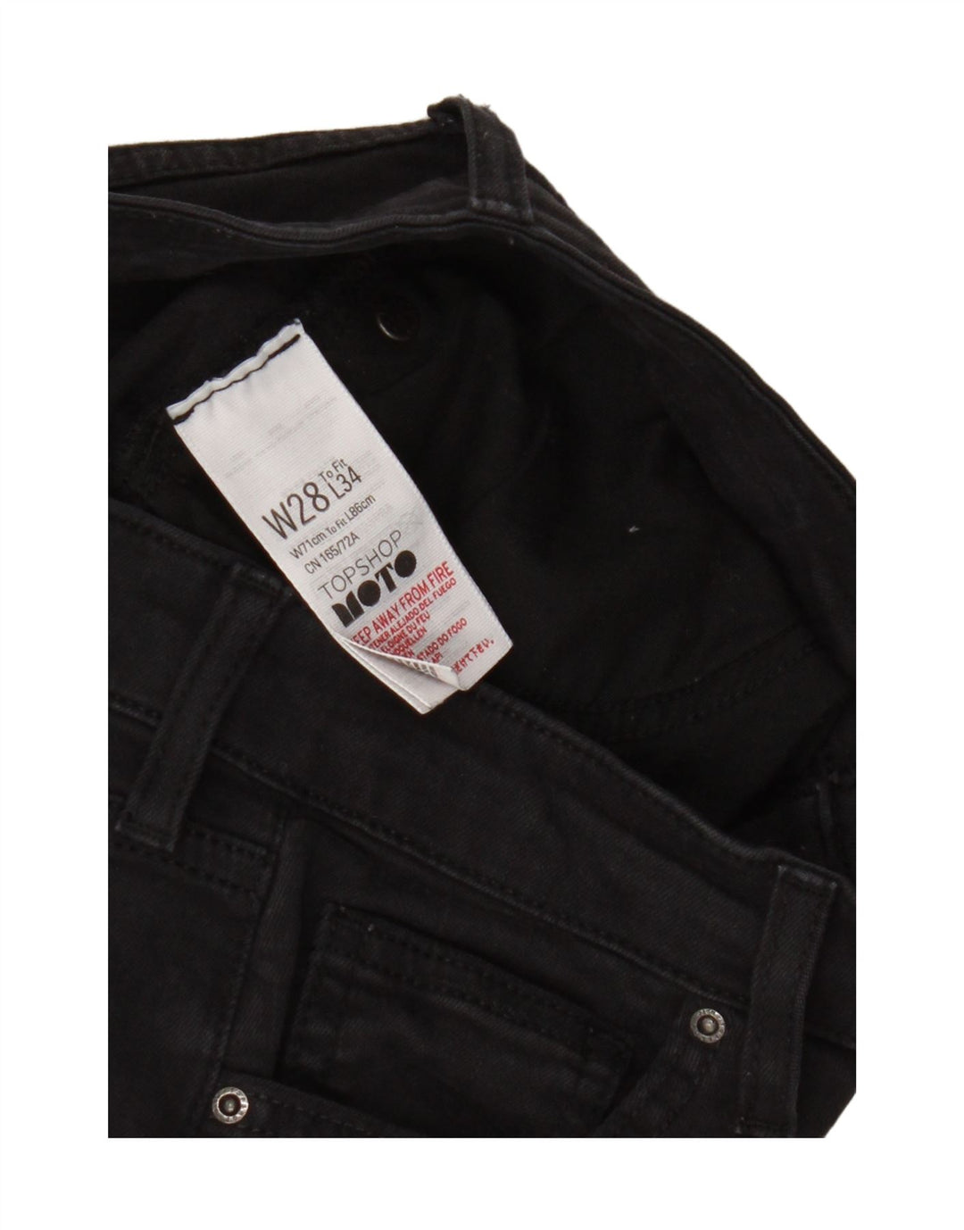 Topshop Womens Skinny Jeans W28 L29 Black Polyester