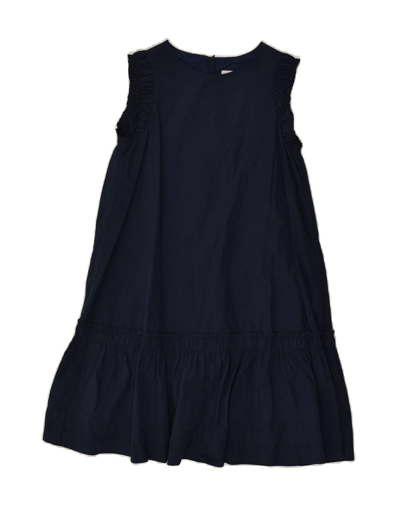 MONCLER Girls Sleeveless A-Line Dress 11-12 Years Navy Blue Cotton | Vintage Moncler | Thrift | Second-Hand Moncler | Used Clothing | Messina Hembry 