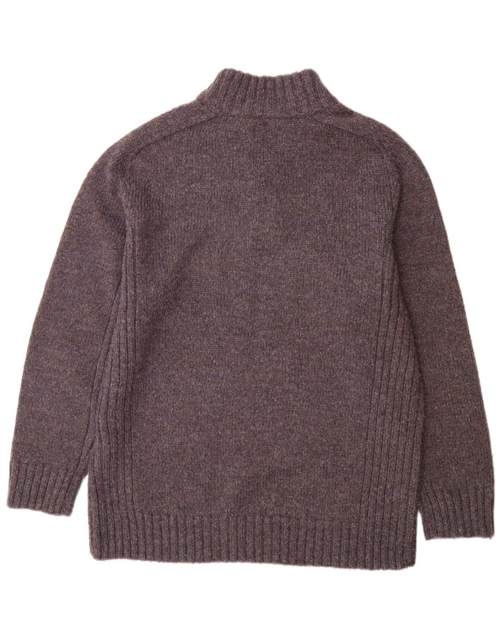 Kensington Eastside Mens Button Neck Jumper Sweater XL Grey Acrylic