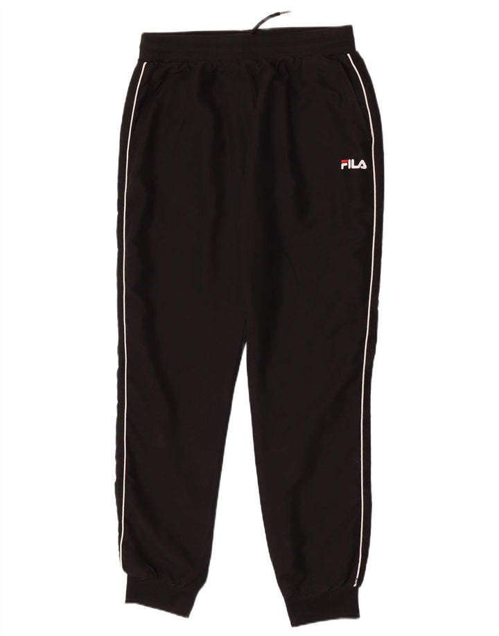 Fila Mens Tracksuit Trousers Joggers Medium Black Polyester