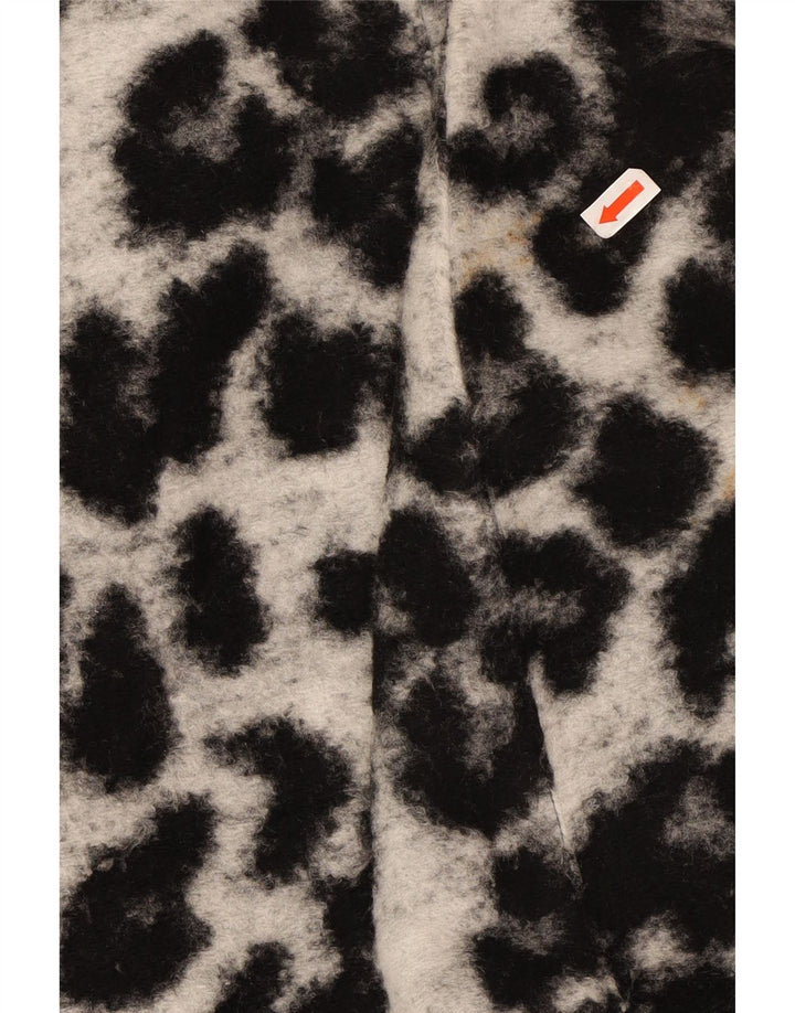 MARKS & SPENCER Womens Cardigan Sweater UK 12 Medium Black Animal Print Vintage Marks & Spencer and Second-Hand Marks & Spencer from Messina Hembry 