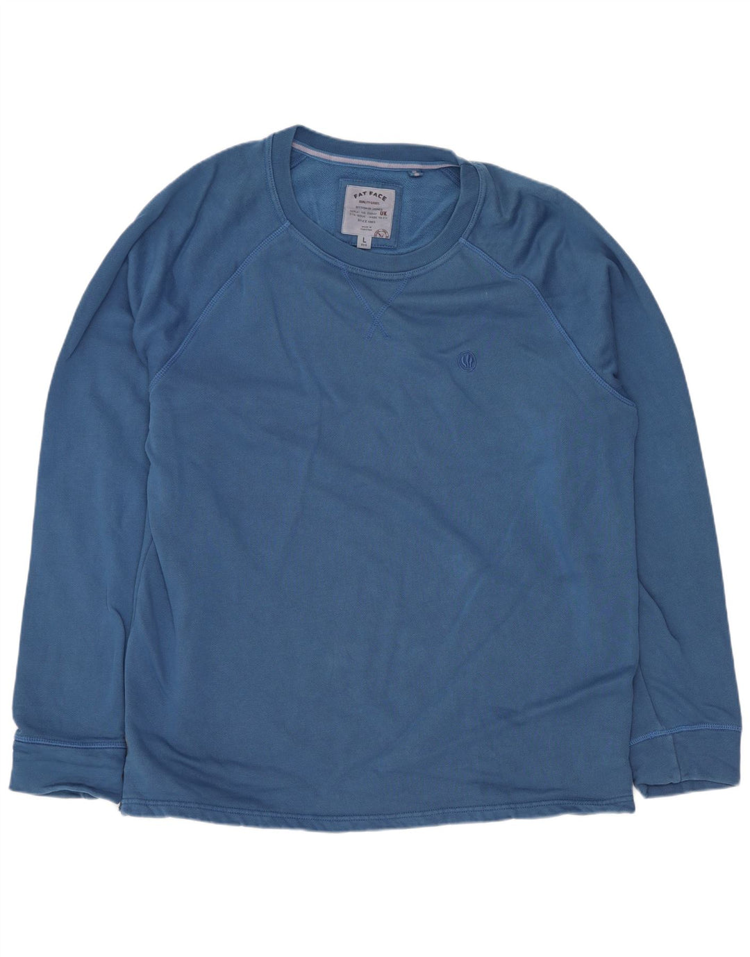 Fat Face Mens Regular Fit Top Long Sleeve Large Blue Cotton
