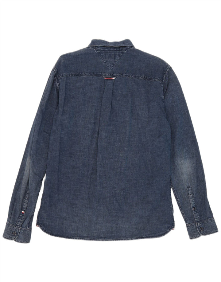 Marks & Spencer Mens Shirt Medium Blue Cotton