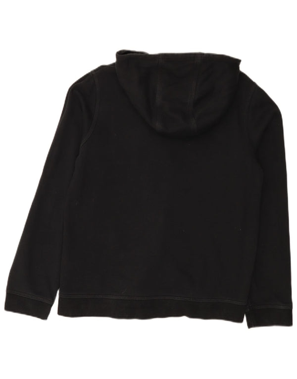 Nike Boys Zip Hoodie Sweater 13-14 Years XL Black Cotton