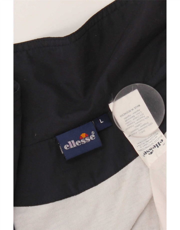 Ellesse Mens Tracksuit Top Jacket Large Navy Blue Polyester