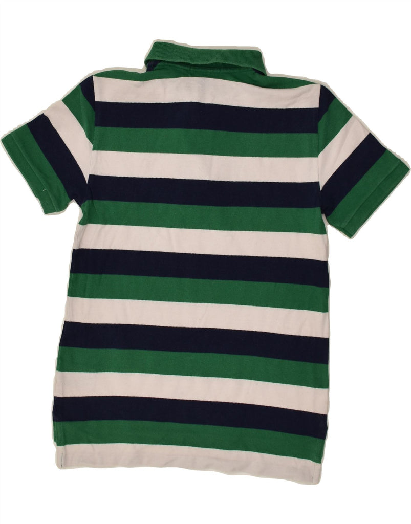 POLO RALPH LAUREN Boys Polo Shirt 10-11 Years Medium Green Striped Cotton | Vintage Polo Ralph Lauren | Thrift | Second-Hand Polo Ralph Lauren | Used Clothing | Messina Hembry 