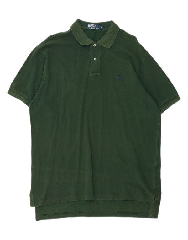 POLO RALPH LAUREN Mens Polo Shirt XL Green Cotton