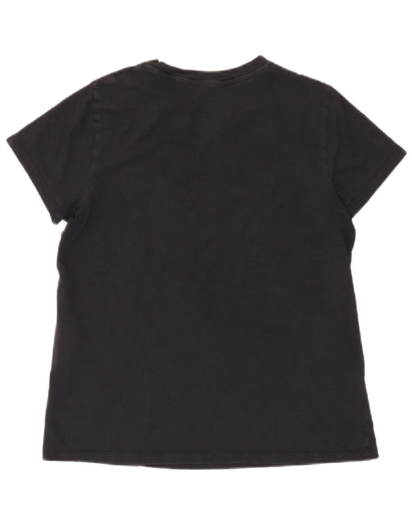 Levi's Womens Perfect Crew T-Shirt Top UK 10 Small Black Cotton